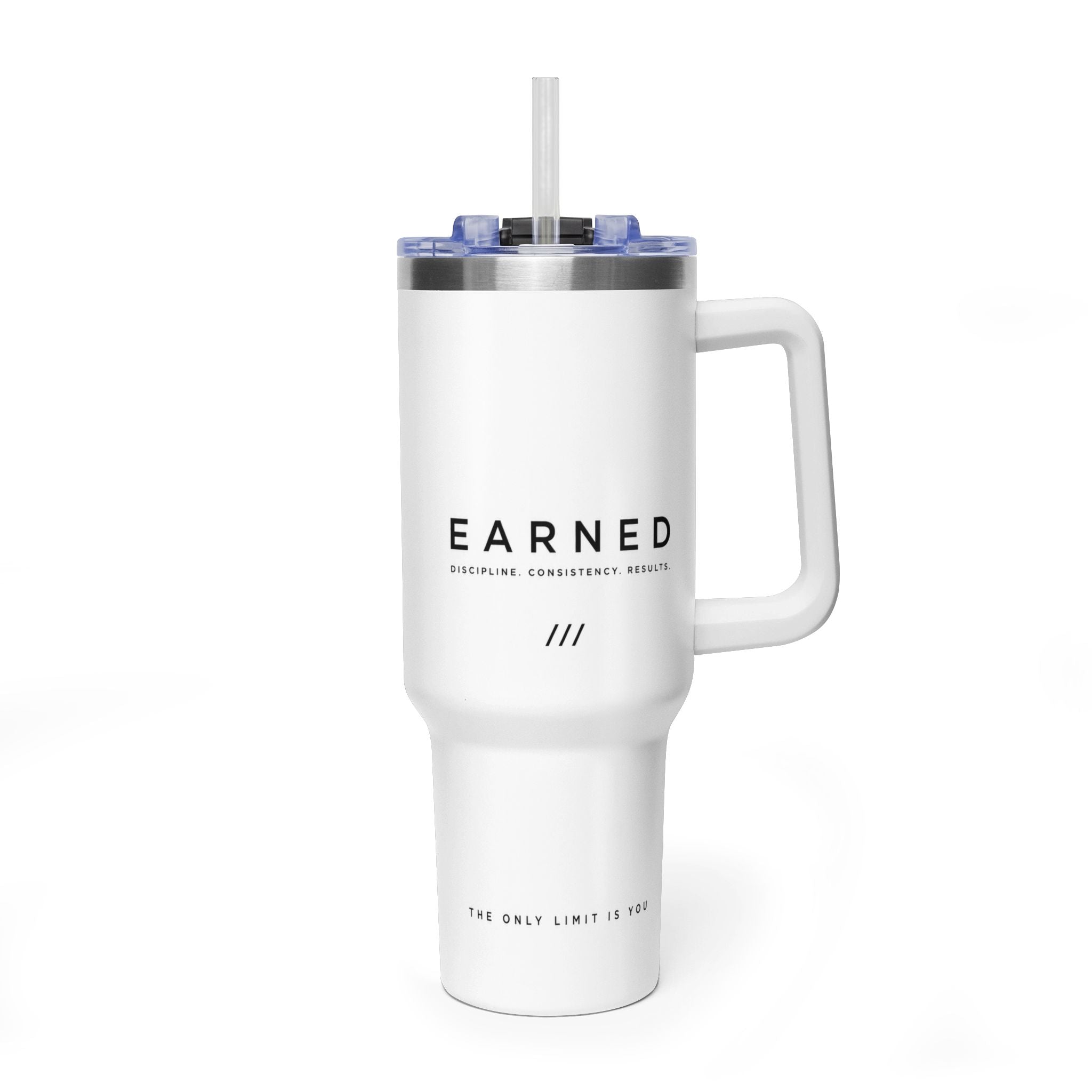 EARNED CORE — White (40oz insulated performance tumble)