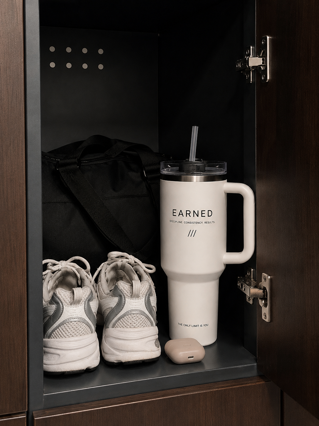 EARNED CORE — White (40oz insulated performance tumble)