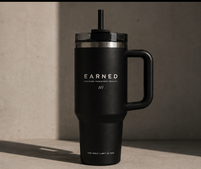 EARNED CORE — Black (40oz insulated performance tumbl)