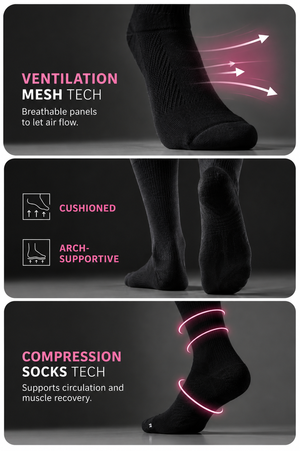 EARNED POWER Compression Socks (Performance compression socks )